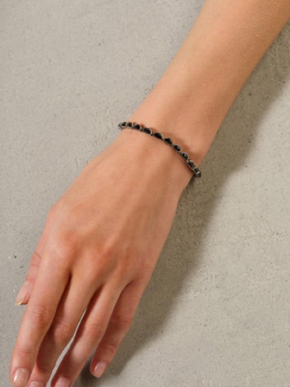 Minimalist Black Bead Chain Bracelet